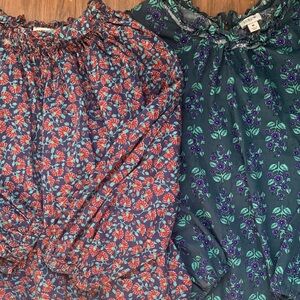 J Crew Factory Ruffle Neck Top